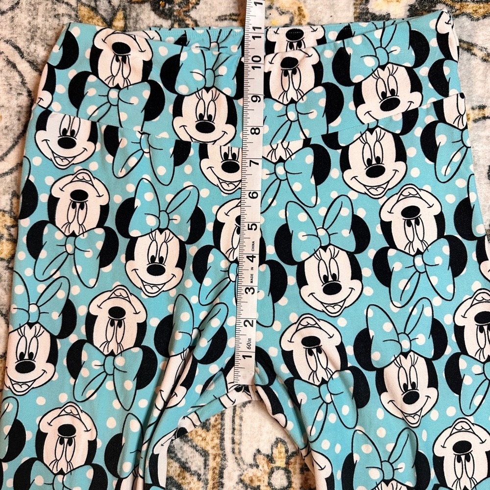 LuLaRoe Disney Collection Minnie Mouse‎ Leggings Blue Polka Dot Womens One Size - Picture 4 of 8